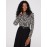 Floral Print Ruched Drape Neck Top