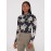 Floral Print Mock Neck Mesh Top
