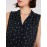 Sleeveless Dot Print V-Neck Blouse