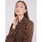 Animal Print Chiffon Volume Sleeve Blouse