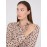 Dot Print Chiffon Button-Front Blouse