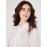 Dot Print Ruffle Button-Front Blouse