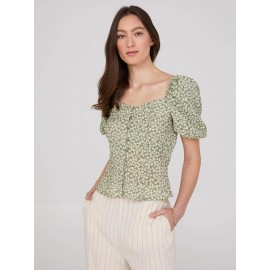 Floral Print Peplum Blouse