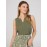 Sleeveless Textured Split Neck Top
