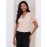 Lace Cross-Front Top With Flutter Sleeves
