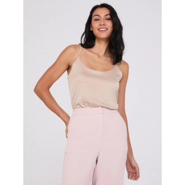 Satin Scoop Neck Tank Top