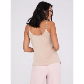 Satin Scoop Neck Tank Top
