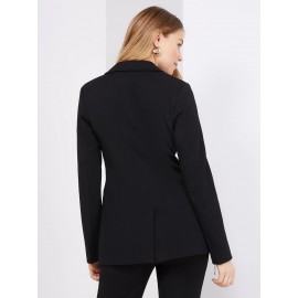 One-Button Textured Blazer