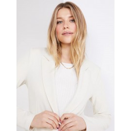 One-Button Textured Blazer