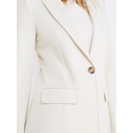 One-Button Textured Blazer