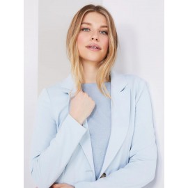 One-Button Textured Blazer