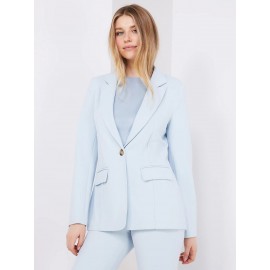 One-Button Textured Blazer