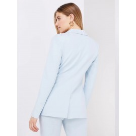 One-Button Textured Blazer