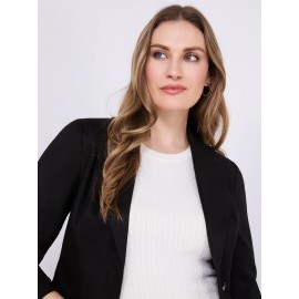 One-Button Ruched Sleeve Blazer