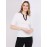 Contrast Neckline 3/4 Sleeve Top