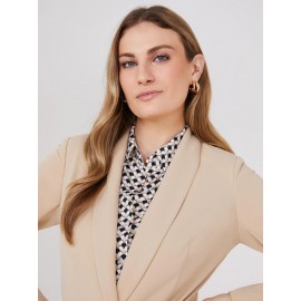 Sash Front Crepe Blazer
