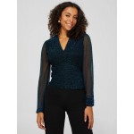 Long Balloon Sleeve Animal Print Top