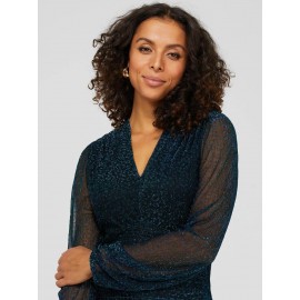 Long Balloon Sleeve Animal Print Top