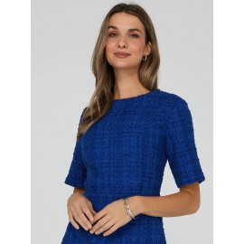 Ruffle Boucle Mini Dress