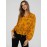 Printed V-Neck Peplum Blouse